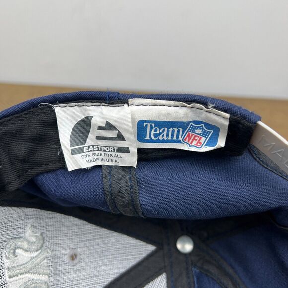 VTG Dallas Cowboys Hat Blue Snapback Eastport Adjustable Team NFL Football Cap - Picture 9 of 10